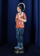 Imagem São Carlo Acutis com Eucaristia 30cm