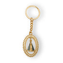 Chaveiro Oval Strass Nossa Senhora Aparecida