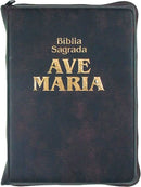 Bíblia Média Marrom / Zíper