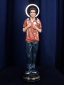 Imagem São Carlo Acutis com Eucaristia 30cm